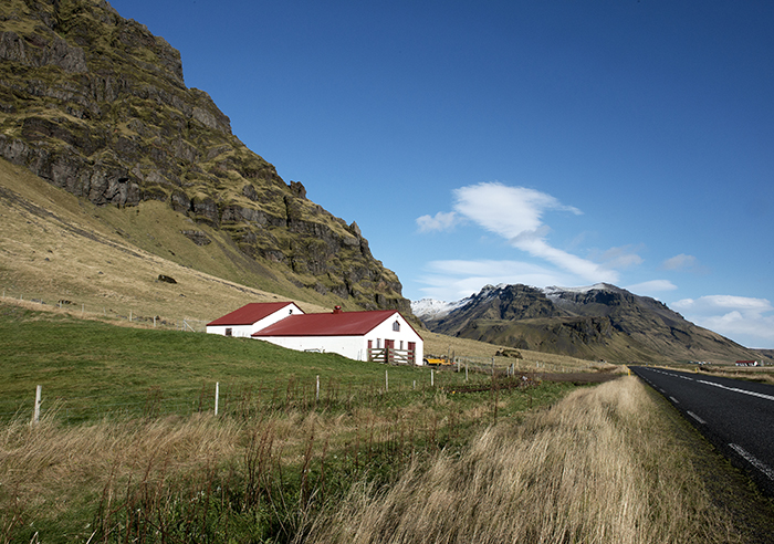 Iceland small houses near the south ring